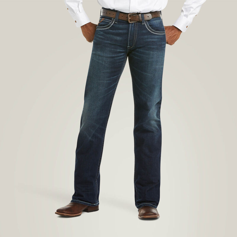 Men's Ariat M5 Slim Stretch Coltrane Stackable Straight Leg Jean - Nightingale - CWesternwear