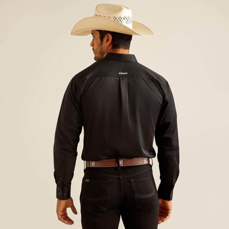 Ariat® Men's Team Logo Black Mexico Fitted Long Sleeve Shirt