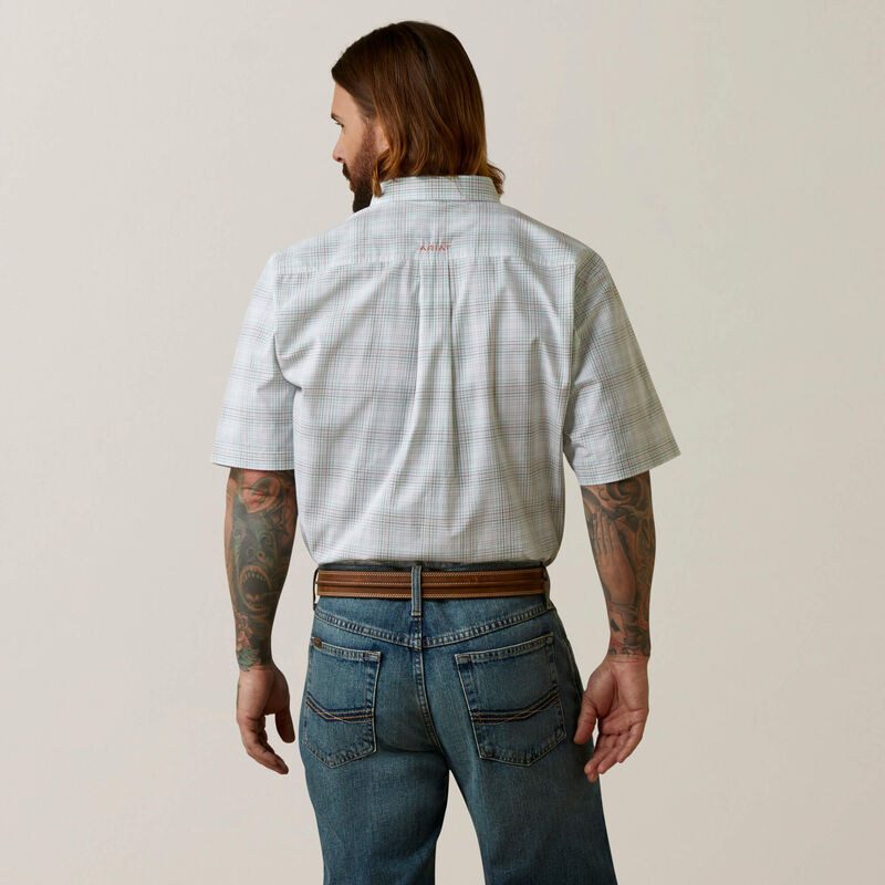 Ariat Men's Pro Series Alec Classic Fit Short Sleeve Shirt - White