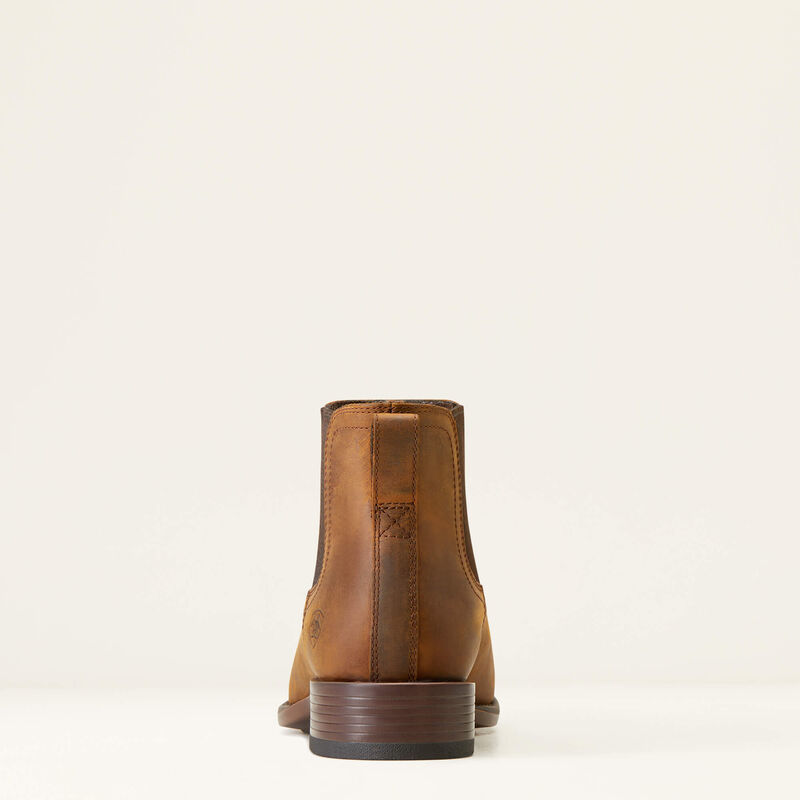 Men's Ariat Booker Ultra Square Toe Western Boot - Oily Distressed Tan