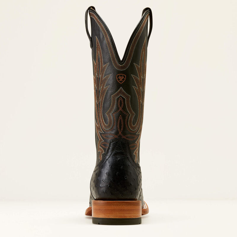 Mens Ariat Showboat Cowboy Boot - Black Full Quill/Ancient Black
