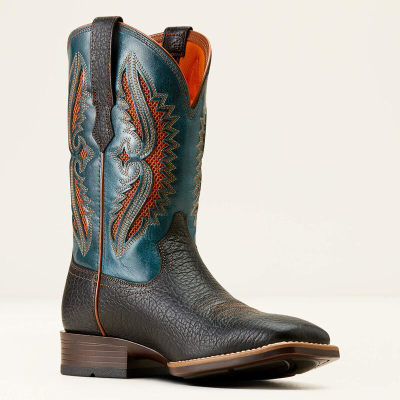 Men's Ariat Rowder VentTEK 360° Cowboy Boot - Black/Dark Teal