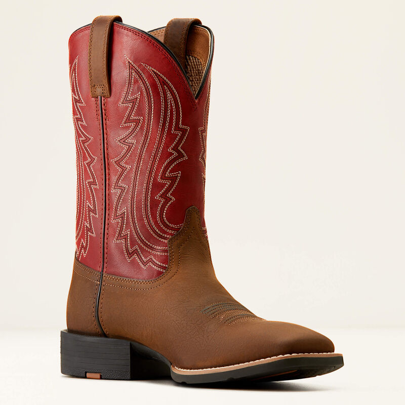 Men's Ariat Sport Big Country Cowboy Boot - Willow Branch/Bright Red