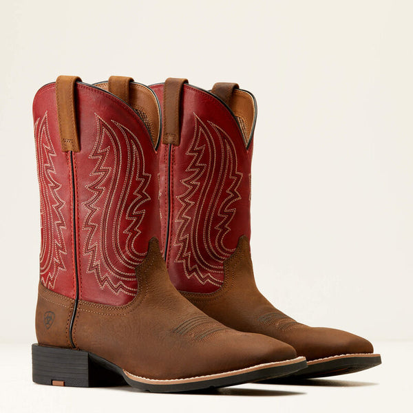 Men's Ariat Sport Big Country Cowboy Boot - Willow Branch/Bright Red