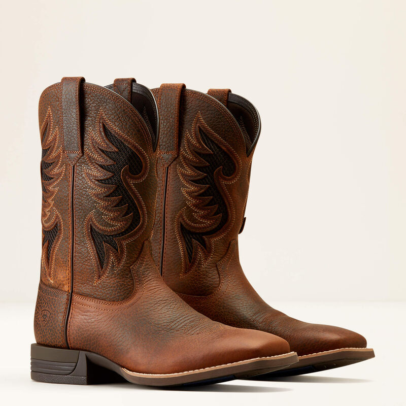 Men's Ariat Cowpuncher VentTEK Cowboy Boot - Brown Oiled Rowdy