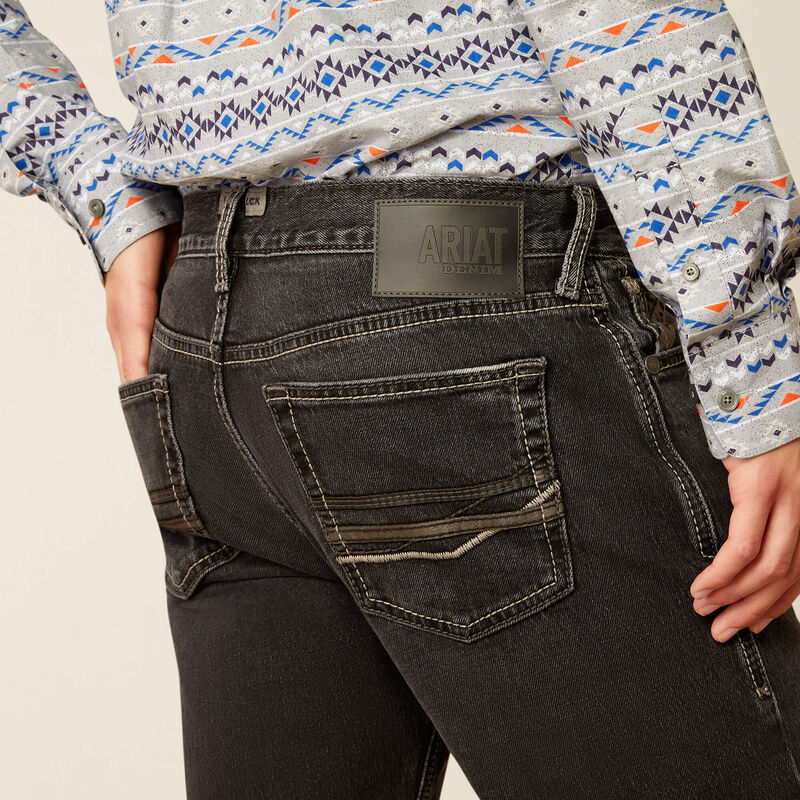 Ariat Men's M7 Slim Onyx Straight Leg Jean- Ebony Black