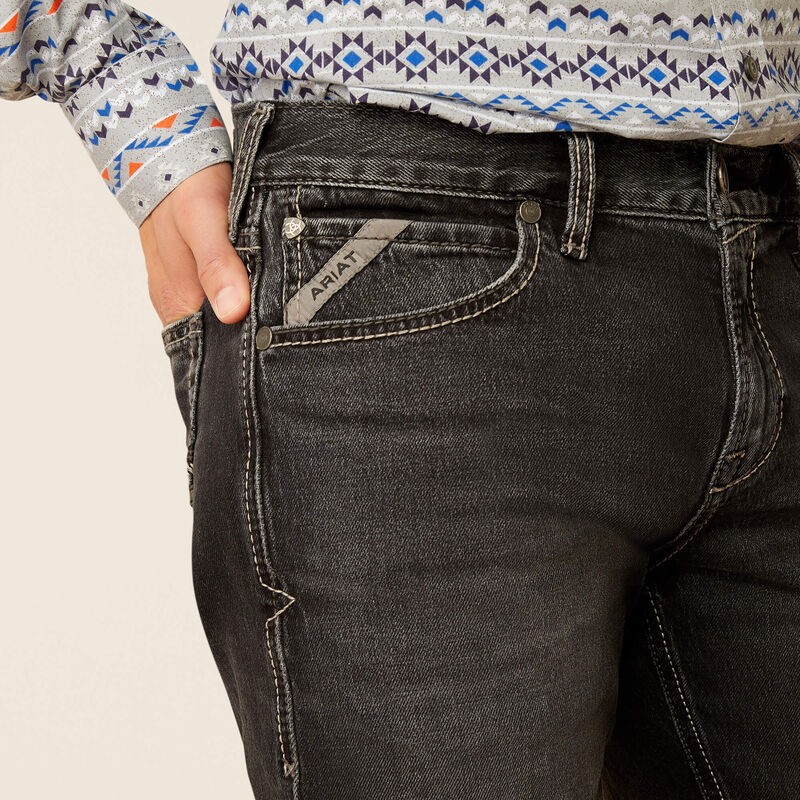 Ariat Men's M7 Slim Onyx Straight Leg Jean- Ebony Black