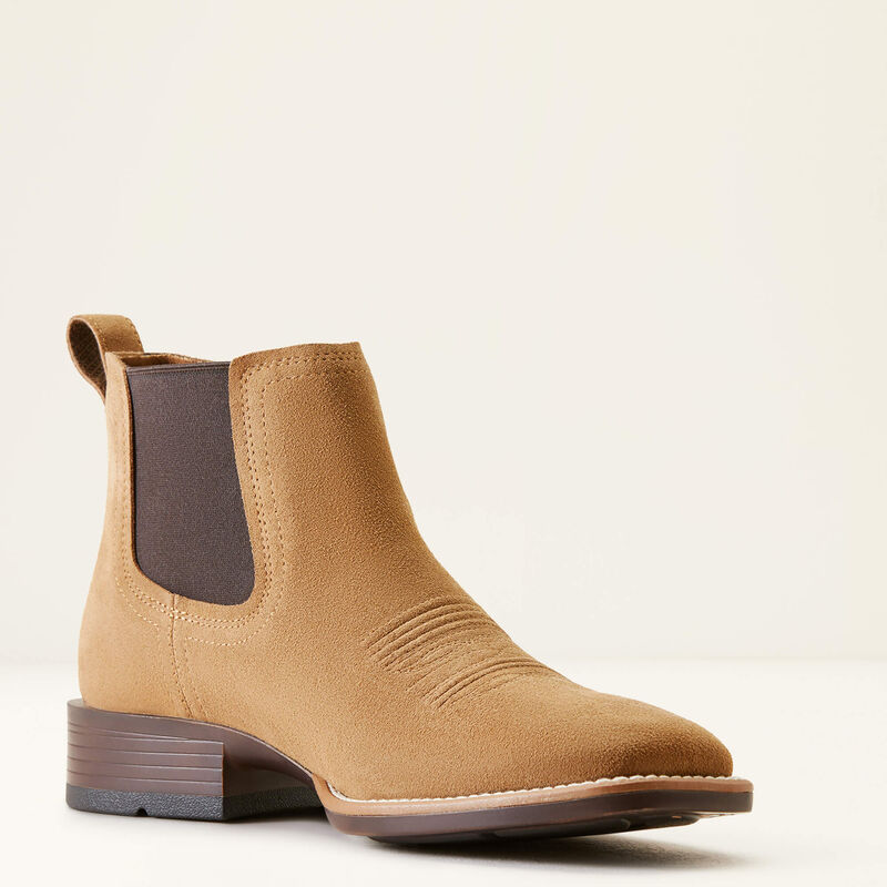 Men's Ariat Booker Ultra Square Toe Western Boot - Dijon Suede