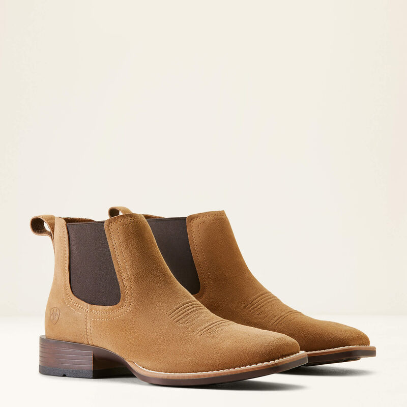 Men's Ariat Booker Ultra Square Toe Western Boot - Dijon Suede