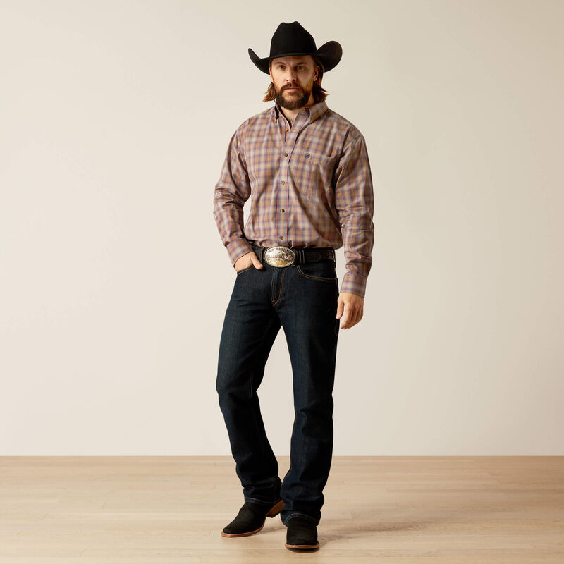 Men's Ariat Pro Series Terry Classic fit Shirt - Dark Blue