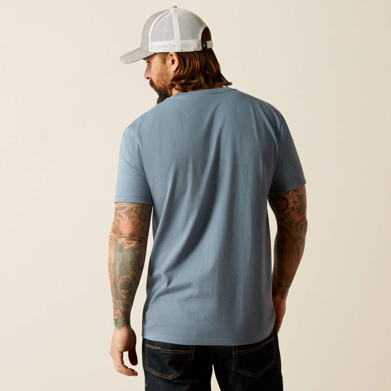 Men's Ariat Rocky Peak T-Shirt - Light Denim