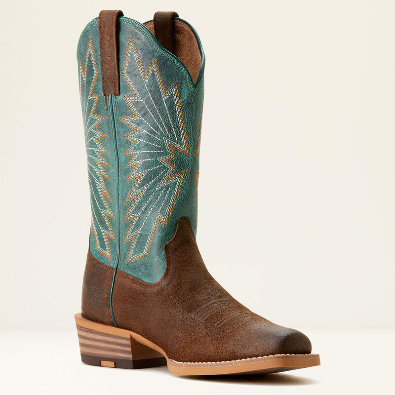 Women's Ariat Decatur Western Cowboy Boot - Aged Smokehouse/Racing Green