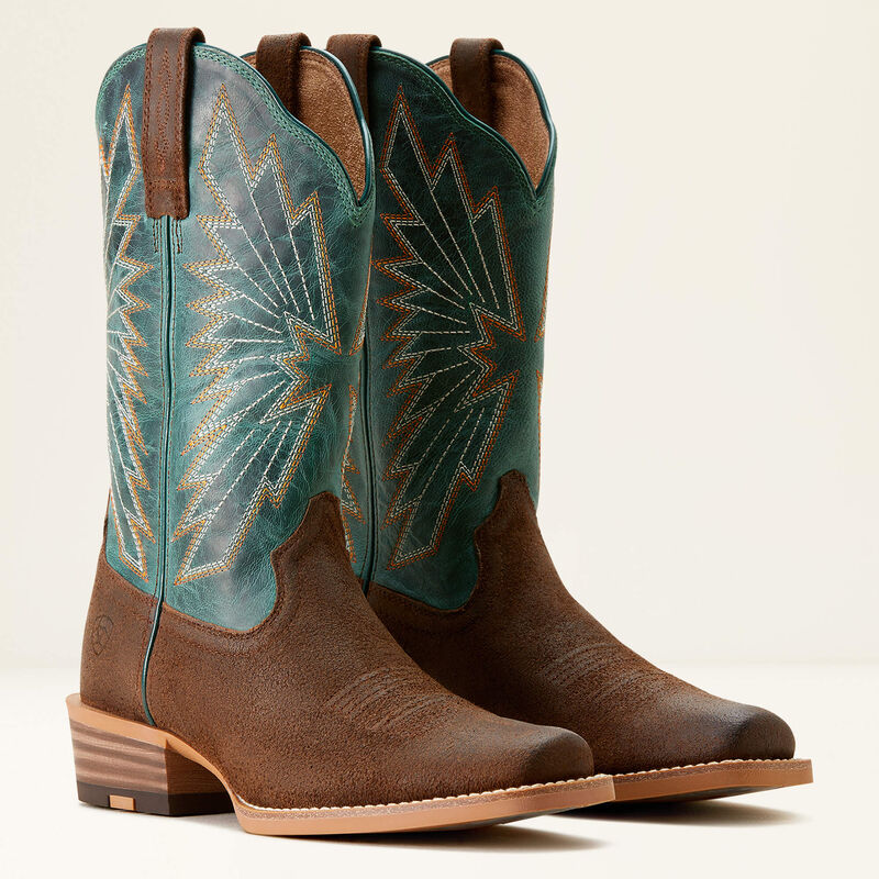 Women's Ariat Decatur Western Cowboy Boot - Aged Smokehouse/Racing Green