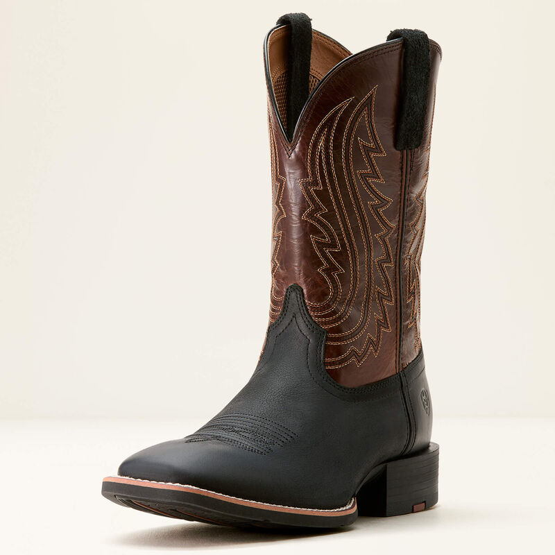 Men's Ariat Sport Big Country Cowboy Boot -Basic Black/Mahogany