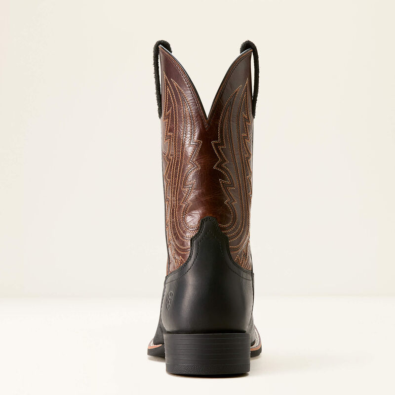 Men's Ariat Sport Big Country Cowboy Boot -Basic Black/Mahogany
