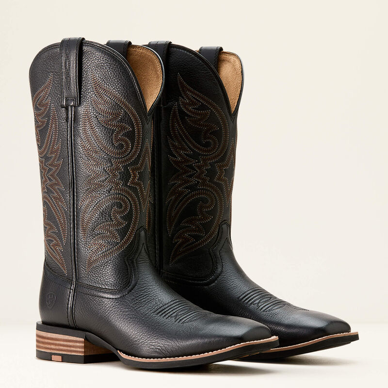 Men's Ariat Ricochet Cowboy Boot - Black Carbon