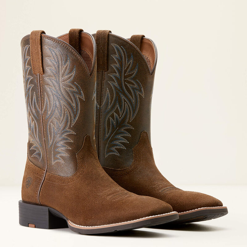 Men's Ariat Sport Wide Square Toe Cowboy Boot - Mesa Tan/Vintage Bomber