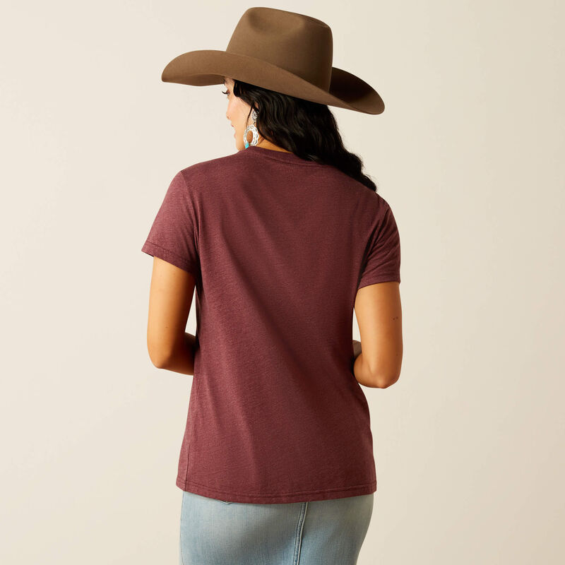 Women's Aria Modern Neon T-Shirt - Maroon Heather