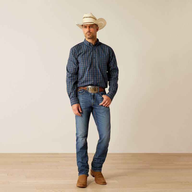 Men's Ariat Pro Series Joaquin Classic Fit Shirt-Navy
