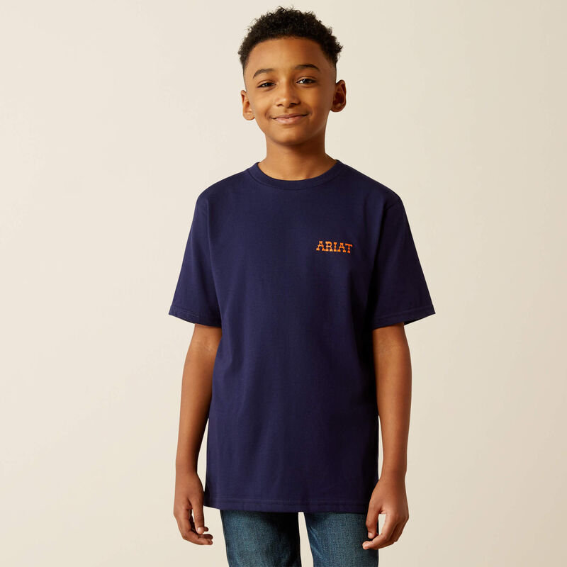 Boy's Ariat Rough Draw T-Shirt-Classic Blue