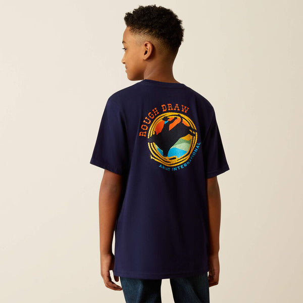 Boy's Ariat Rough Draw T-Shirt-Classic Blue