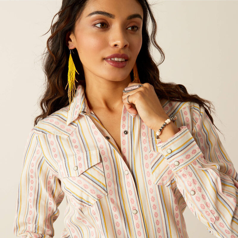 Women's Ariat Alyssa Shirt-Carnation Dobby