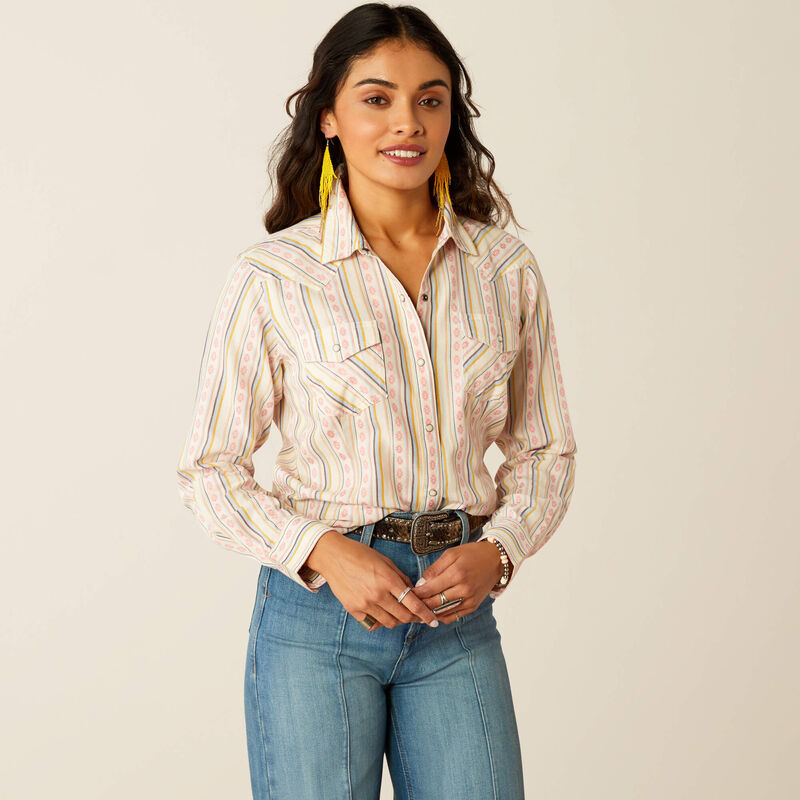 Women's Ariat Alyssa Shirt-Carnation Dobby