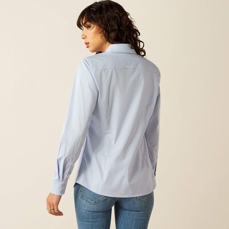 Women's Ariat Team Kirby Stretch Shirt-Kentucky Blue