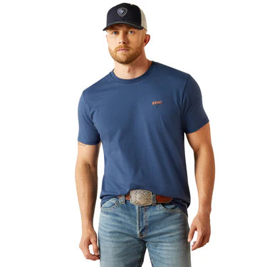 Men's Ariat Ranch Tough T-Shirt-Dark Blue