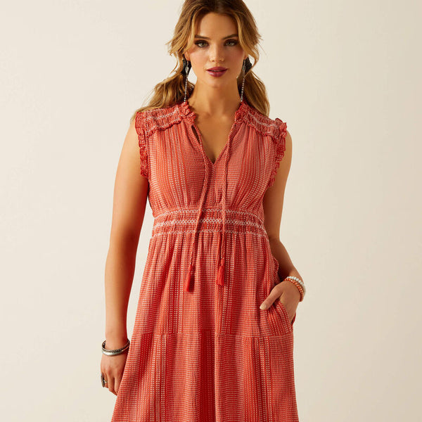 Women's Ariat Sunset State of Mind Dress-Chili