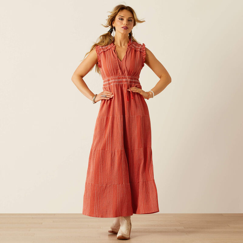 Women's Ariat Sunset State of Mind Dress-Chili