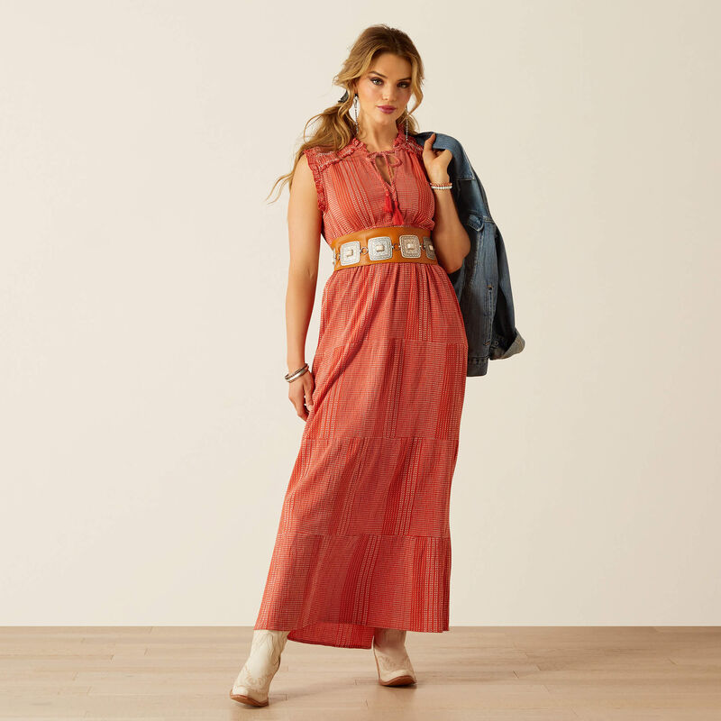 Women's Ariat Sunset State of Mind Dress-Chili