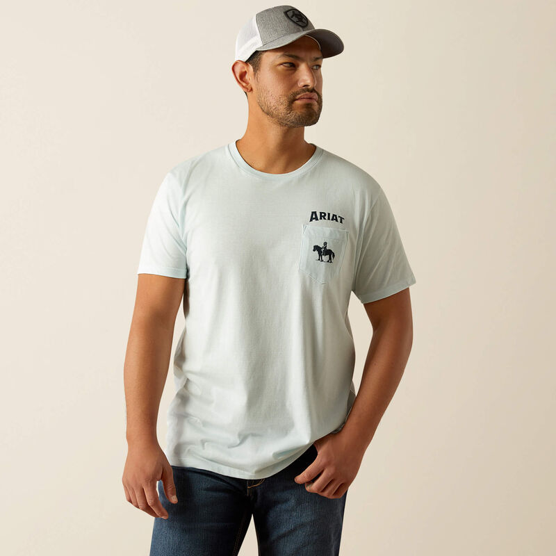 Men's Ariat Echo Valley T-Shirt-Quiet Tide