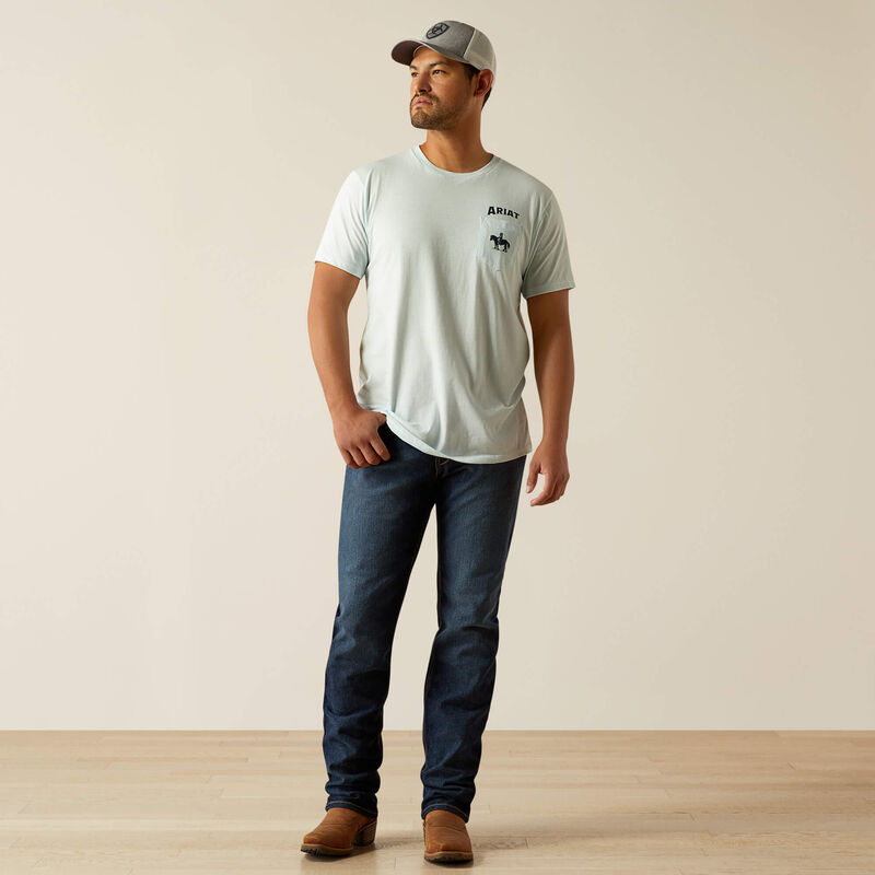 Men's Ariat Echo Valley T-Shirt-Quiet Tide