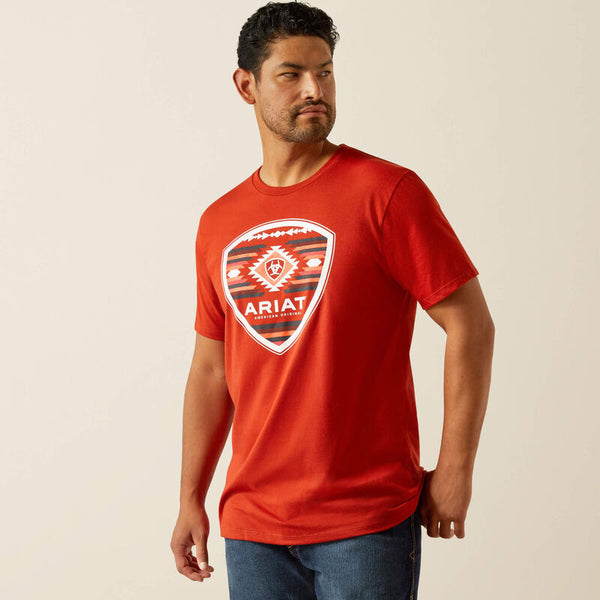Men's Ariat Geo Fill T-Shirt-Red Ochre
