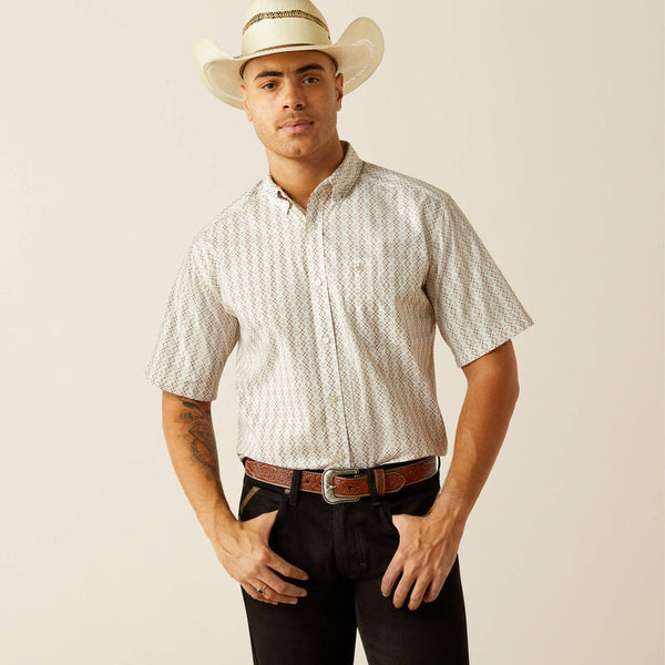 Men's Ariat Carlo Short Sleeve Shirt - Sand
