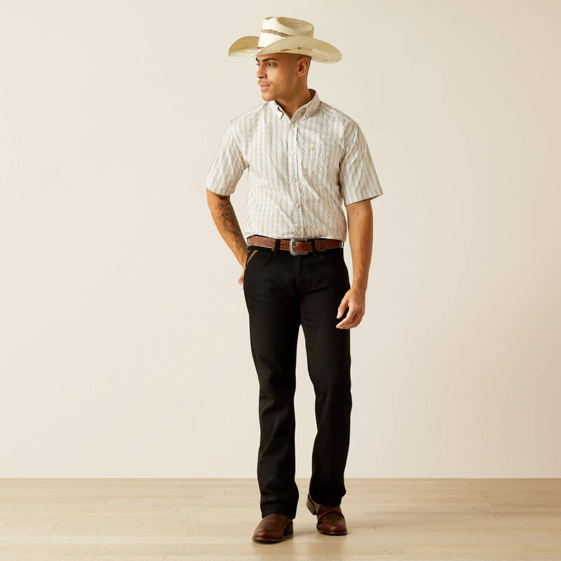 Men's Ariat Carlo Short Sleeve Shirt - Sand