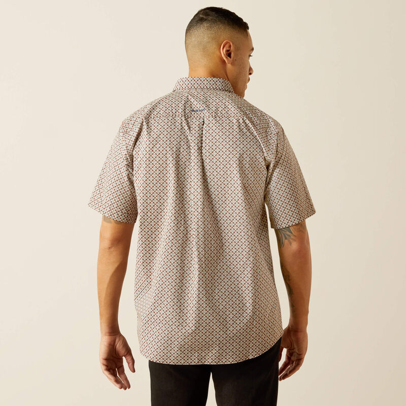 Men's Ariat Carmelo Short Sleeve Shirt - Brown
