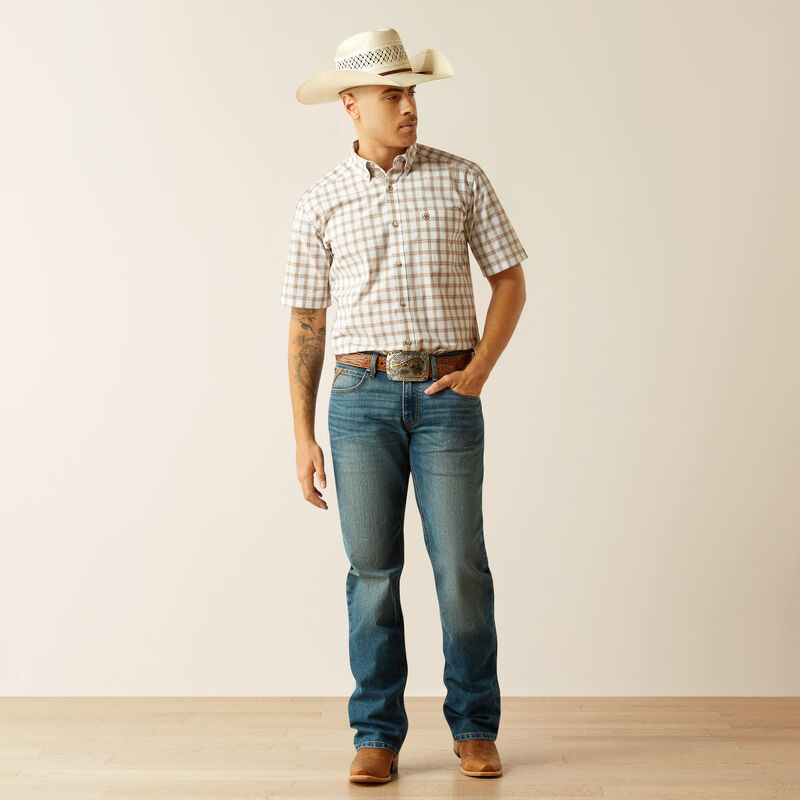 Men's Ariat Pro Series Cullen Short Sleeve Shirt-Sand