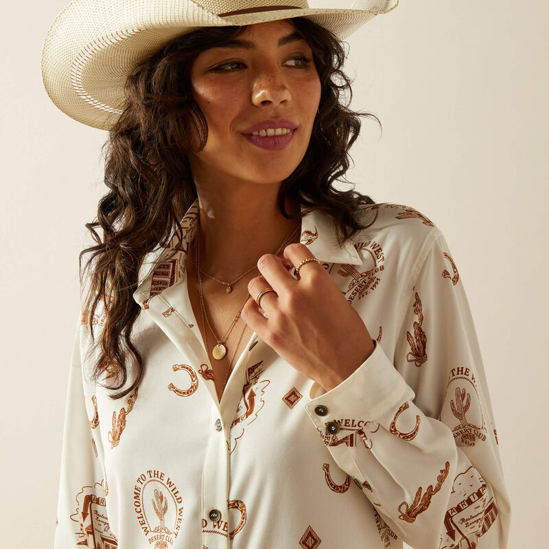 Women's Ariat Homestyle Shirt-Road Trip Print
