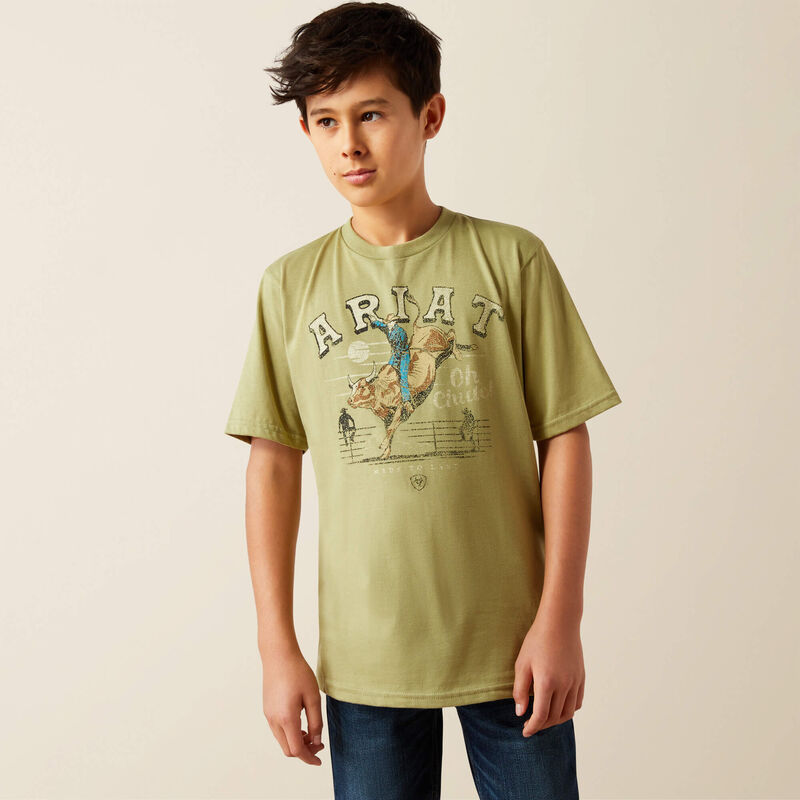 Boy's Ariat Oh Chute T-Shirt-Tent Green