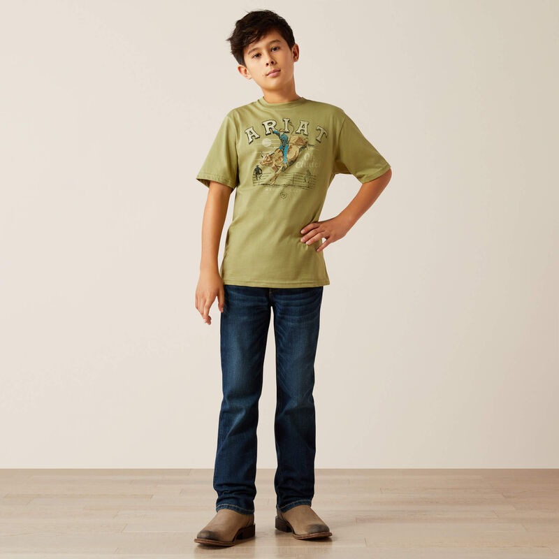 Boy's Ariat Oh Chute T-Shirt-Tent Green