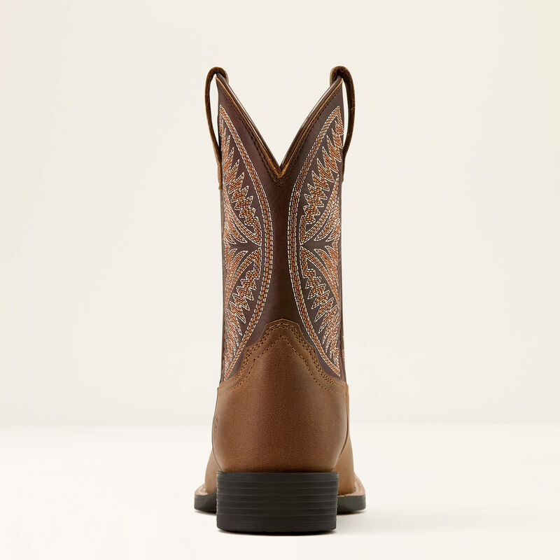 Kid's Ariat Ruidoso Western Boot-Pearl/Chocolate Brown