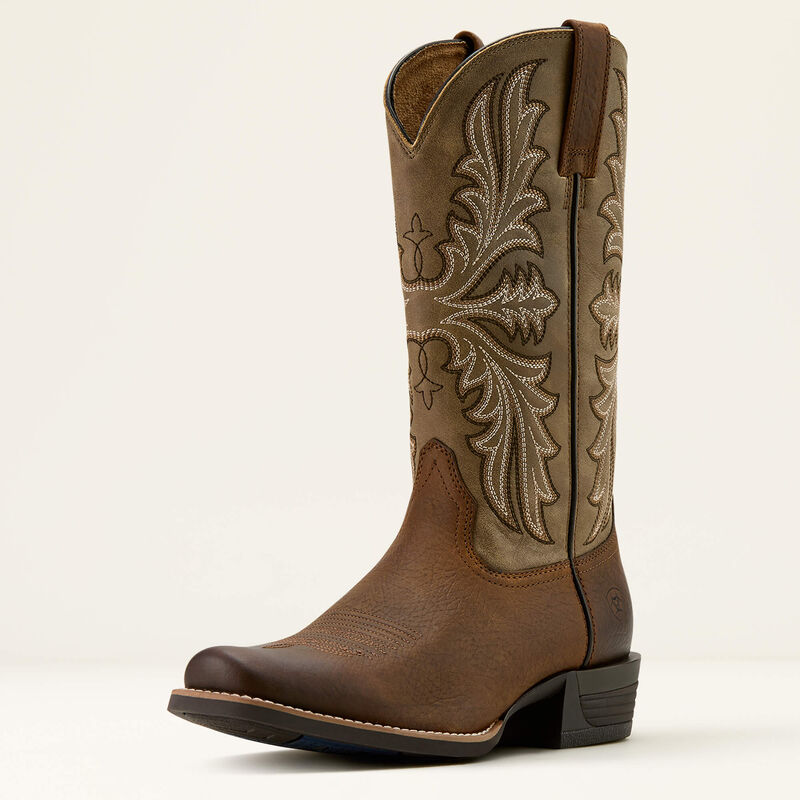Men's Ariat Hustler Cowboy Boot-Earth/Brown Bomber