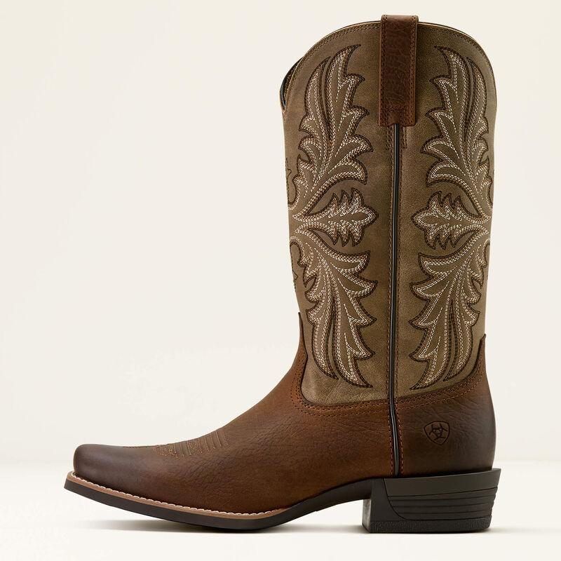 Men's Ariat Hustler Cowboy Boot-Earth/Brown Bomber