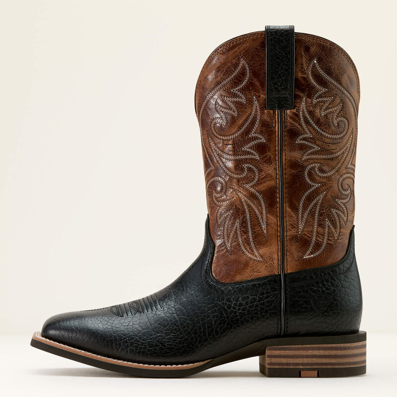 Men's Ariat Slingshot Cowboy Boot-Black Adobe/Dark Tan