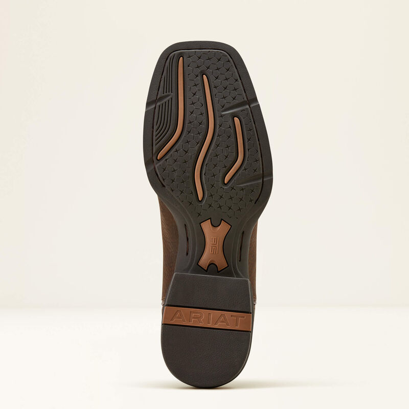 Men's Ariat Sport Outdoor Cowboy Boot-Brown Oiled Rowdy/Tack Green