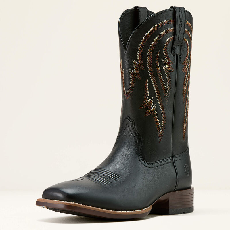 Men's Ariat Plano Cowboy Boot-Supple Black