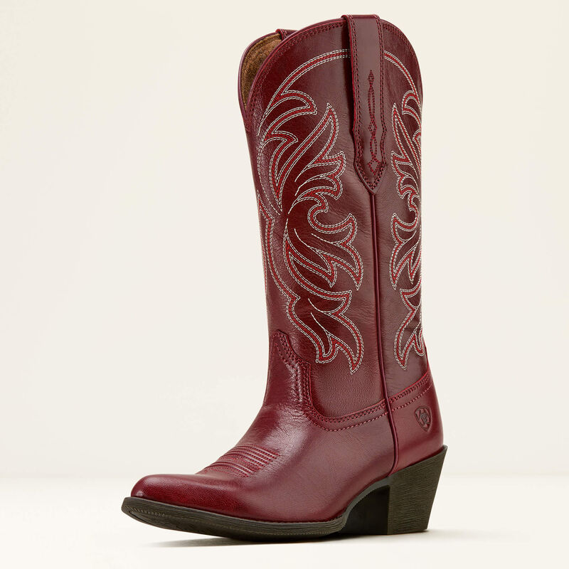 Women's Ariat Heritage J Toe Stretchfit Western Boot-Sangria
