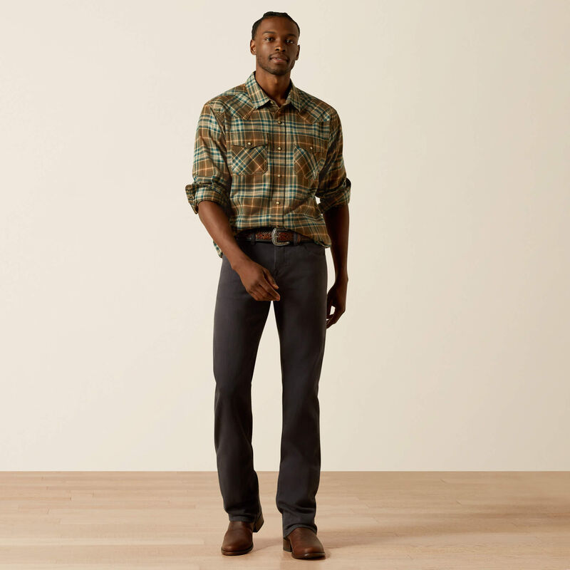 Men's Ariat Henry Retro Fit Shirt-Dark Green